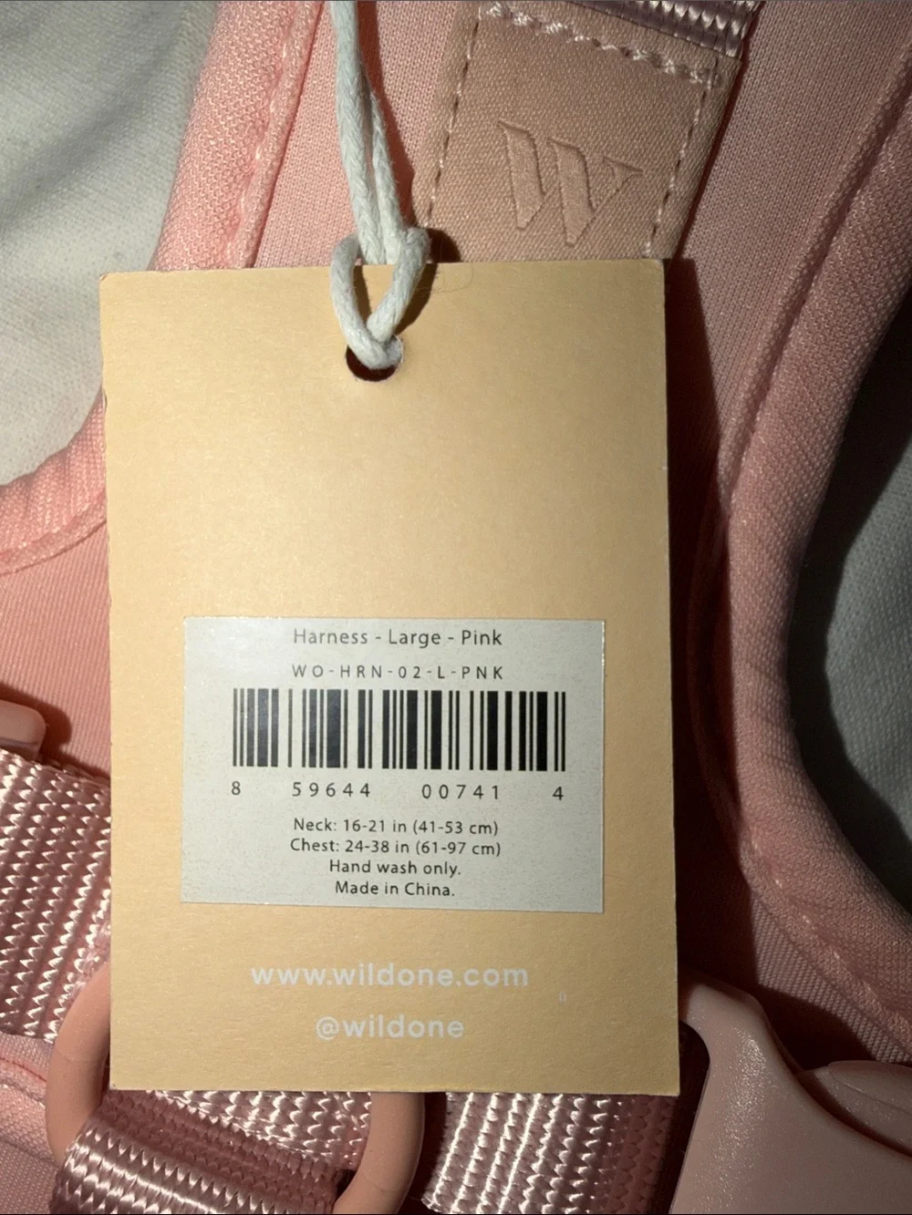 NWT Wild One Soft Pink Dog Harness with Padded Support